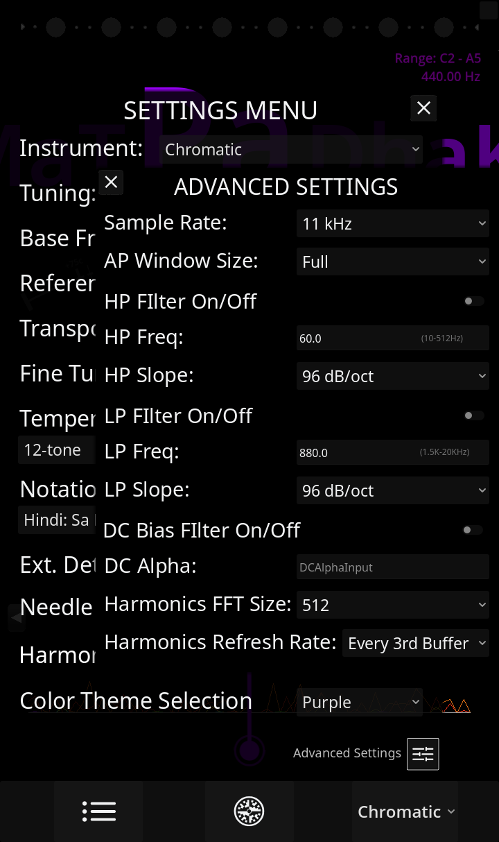 Ultimate Tuner Pro - Advanced Settings