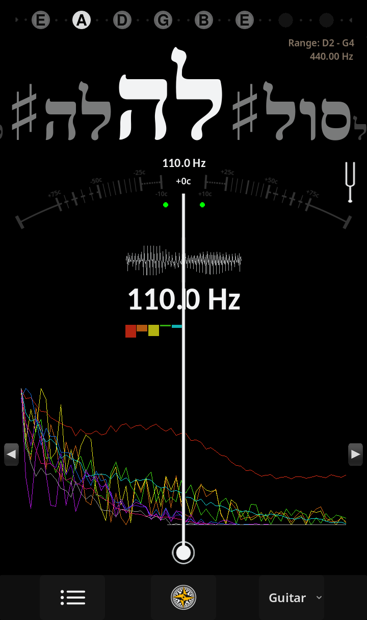 Ultimate Tuner Pro - Hebrew Notation