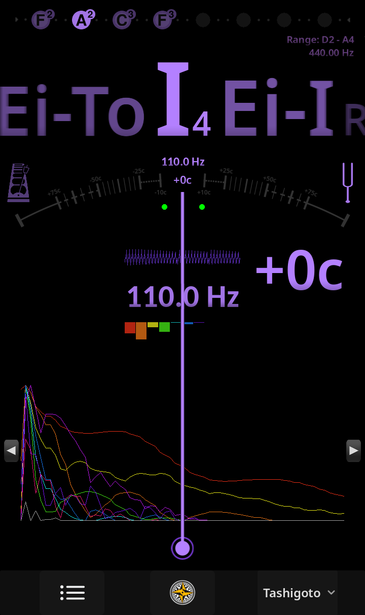 Ultimate Tuner Pro - Phonetic Japanese Notation