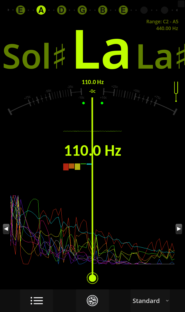 Ultimate Tuner Pro - Latin Notation