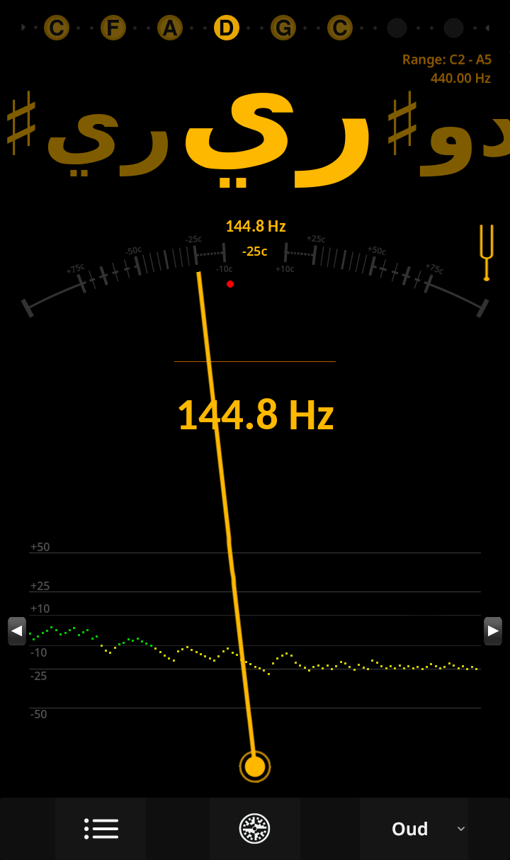 Ultimate Tuner Pro - Microtonal Graph