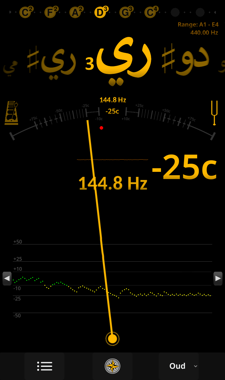 Ultimate Tuner Pro - Microtonal Graph